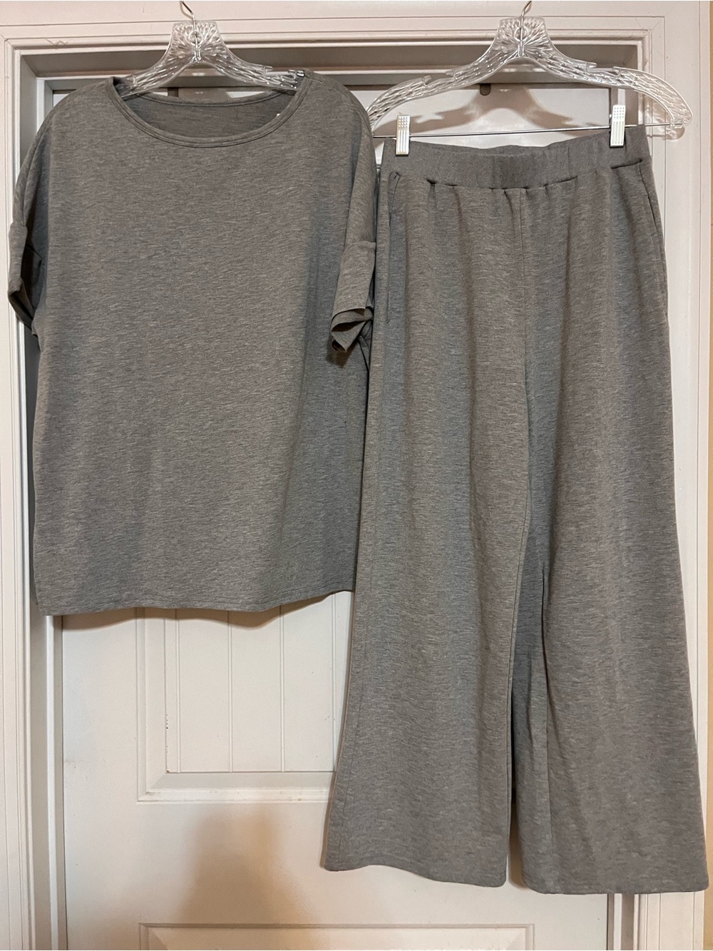 Casual Women's Two-Piece Lounge Set - Gray